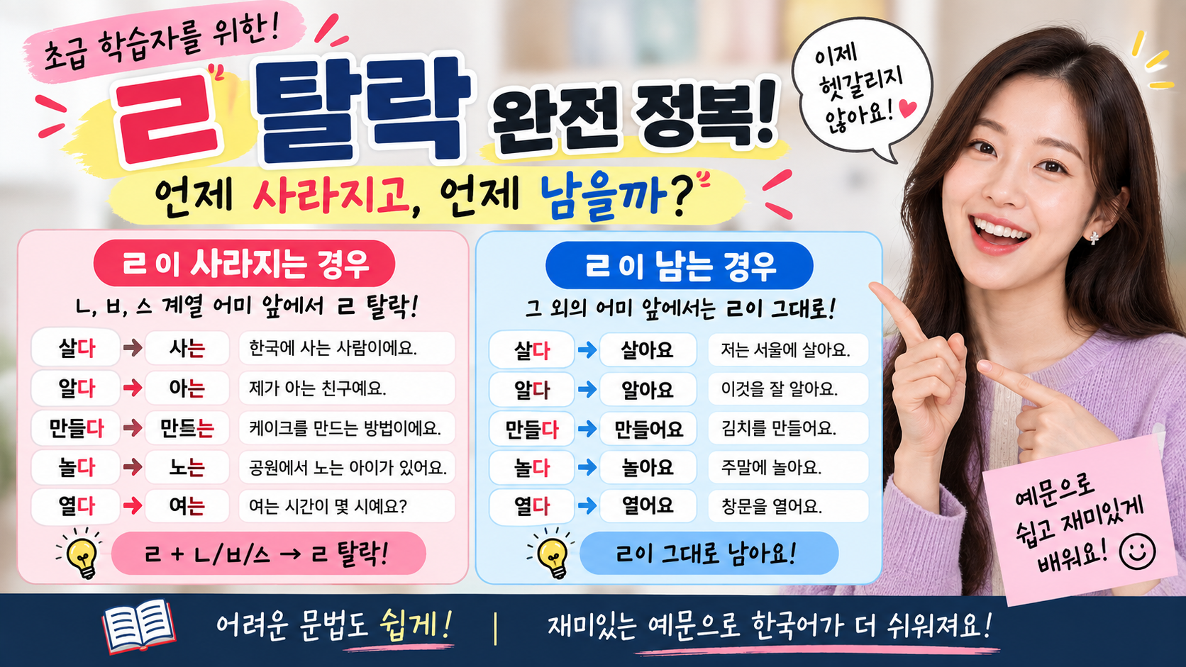 ㄹ 탈락 완전 정복!